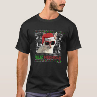 Tonkinese Cat Feliz Meowidad Funny Christmas T-Shirt