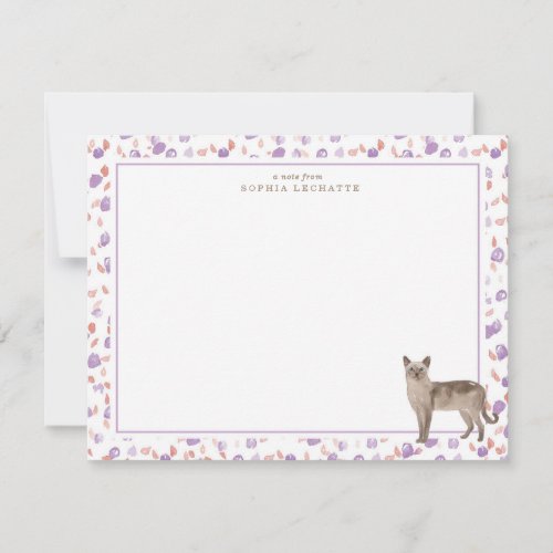 Tonkinese Cat Personalized Stationery Note Card