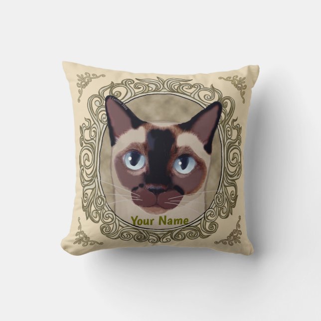 Tonkinese Cat  pillow (Front)