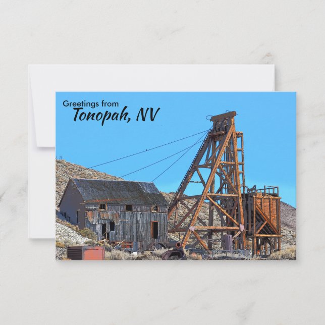 Tonopah Nevada Greeting Flat Card (Front)