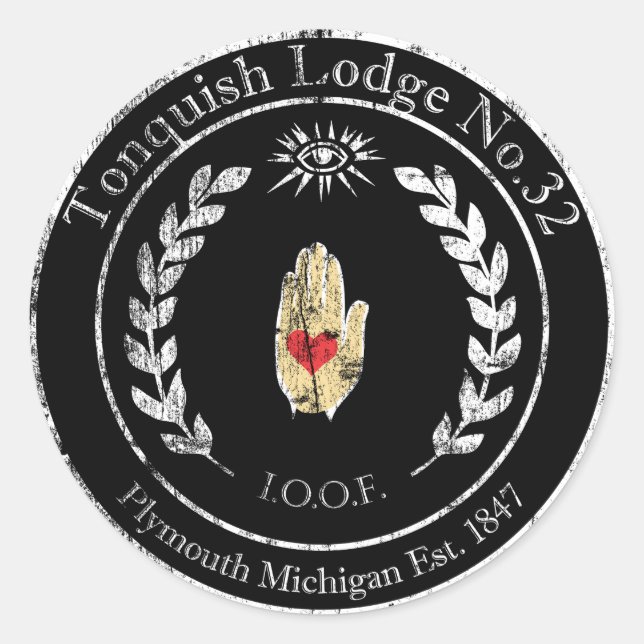 Tonquish IOOF Sticker - black (Front)