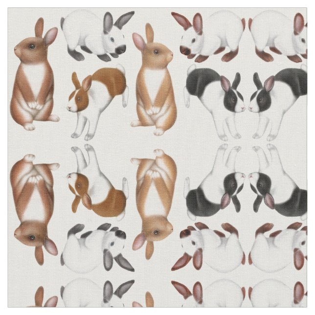 Tons of Buns Rabbit Fabric (Close Up)