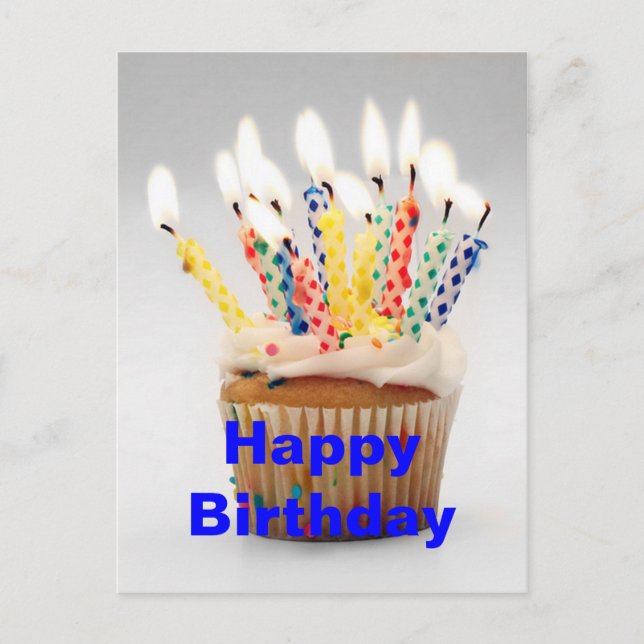 Tons of Candles Birthday Greeting Postcard (Front)