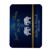 TONS OF LOVE -Elephant Couple Indian Save the Date Magnet (Vertical)