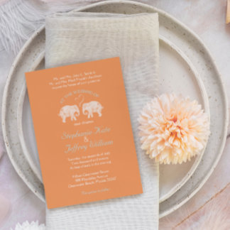 TONS OF LOVE/Elephant Custom Color Wedding Invites