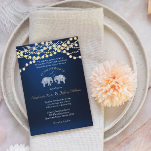 TONS OF LOVE/Elephant Night Lights Wedding Invites