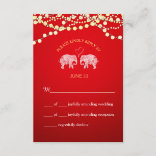 TONS OF LOVE/Elephant String Lights Wedding RSVP