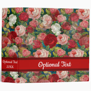 Tons of Roses Garden 3 Ring Binder