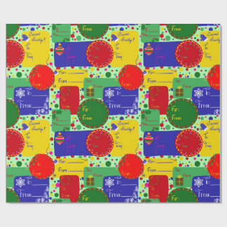 Tons of Tags Holiday Wrapping Paper