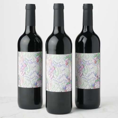 Tons prola ou peas coloridas ao creme wine label