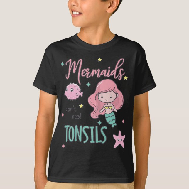 Tonsil Surgery Get Well Soon for Girls T-Shirt (Front)