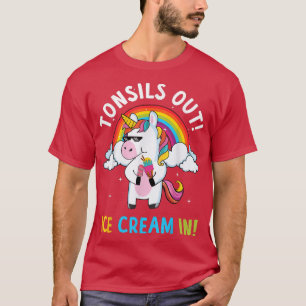 Tonsillectomy Surgery Tonsils Out Ice Cream In T-Shirt