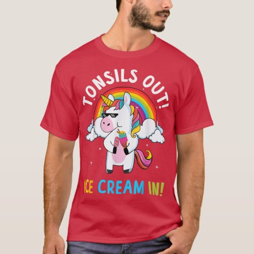 Tonsillectomy Surgery Tonsils Out Ice Cream In  T_Shirt