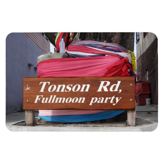 Tonson Rd. Fullmoon Party, Koh Phangan, Thailand Magnet (Horizontal)