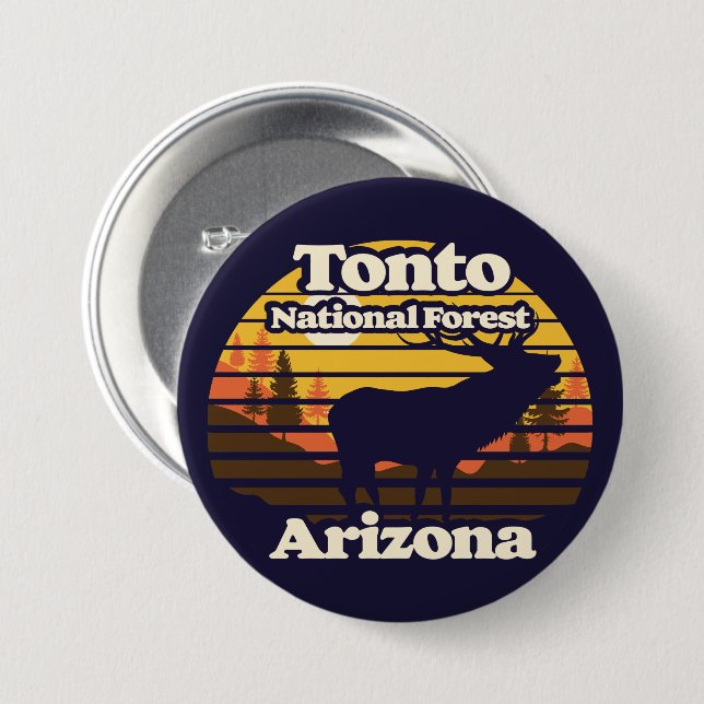 Tonto National Forest Arizona Button (Front & Back)