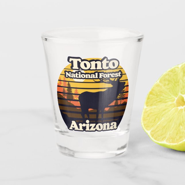 Tonto National Forest Arizona Shot Glass (Front)