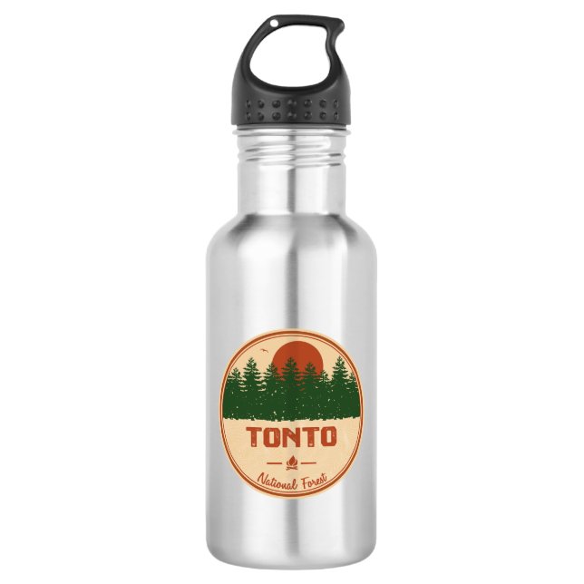 Tonto National Forest Stainless Steel Water Bottle (Front)