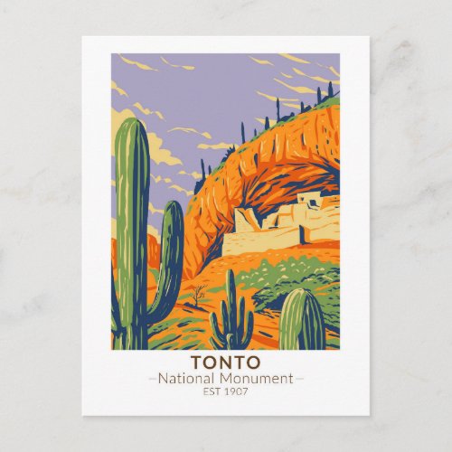 Tonto National Monument Arizona Vintage Postcard