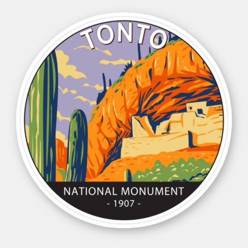 Tonto National Monument Arizona Vintage Sticker
