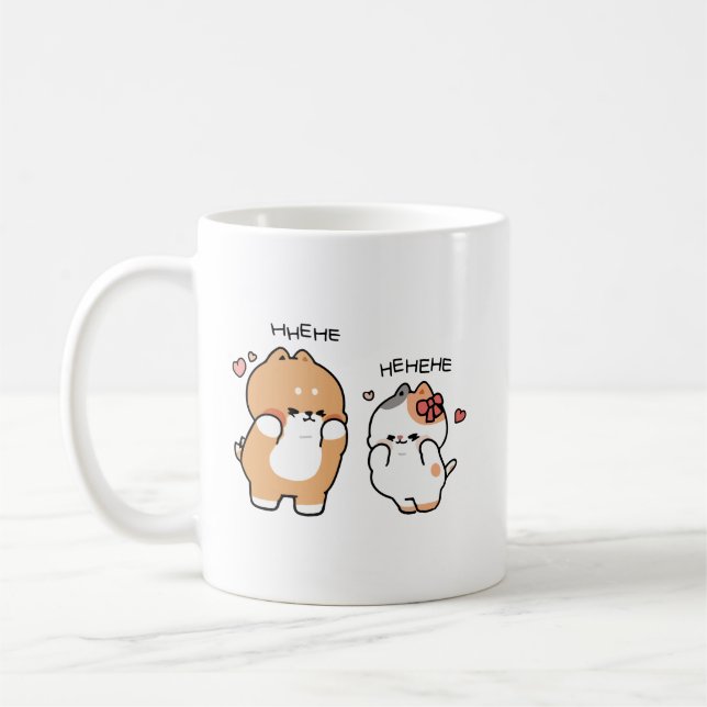 Tonton Friends, bella and yuta laugh Coffee Mug (Left)