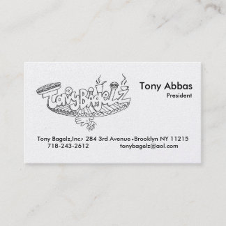 Tony Bagelz Biz Cards
