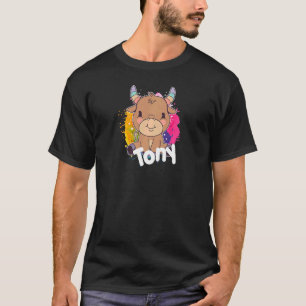 TONY Beautiful girl name with adorable little Cow T-Shirt
