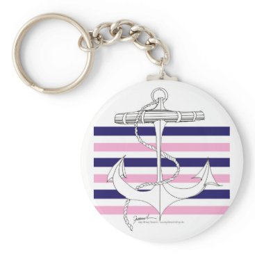 Tony Fernandes 6 mix stripe anchor Keychain Tony Fernandes 6 mix stripe anchor Keychain