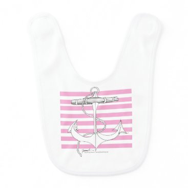 Tony Fernandes 8 pink stripe anchor Bib Tony Fernandes 8 pink stripe anchor Bib