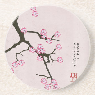 tony fernandes's antique blossom 6 drink coaster
