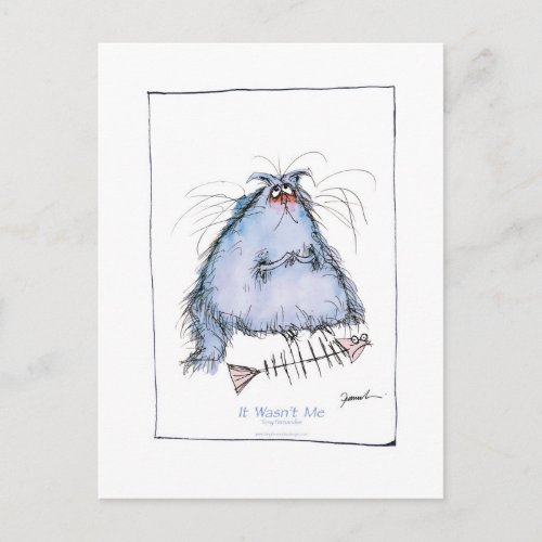 tony fernandess it wasnt me cat cartoon postcard