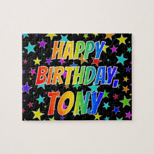 "TONY" First Name, Fun "HAPPY BIRTHDAY" Jigsaw Puzzle