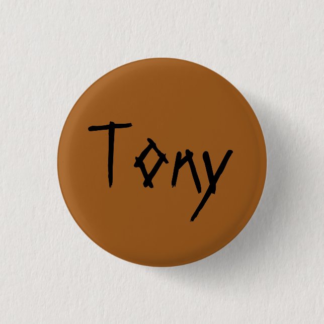 Tony from orphan Black distressed font Button (Front)