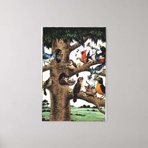 Tony Millionaire Singing Birds Canvas Art Print