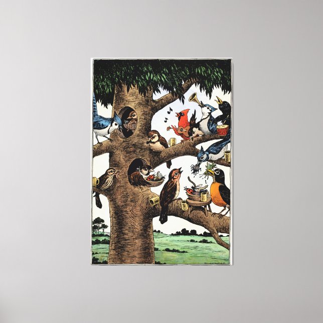 Tony Millionaire Singing Birds Canvas Art Print (Front)