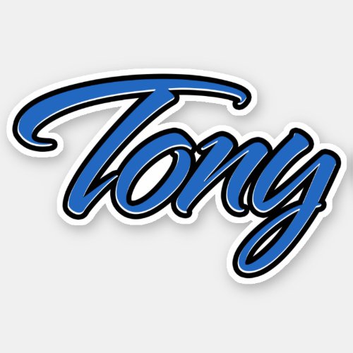 Tony Name blue sticker Sticker Sticker