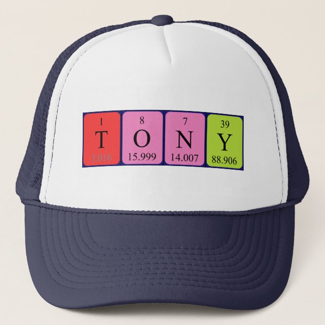 Tony periodic table name hat (Front)