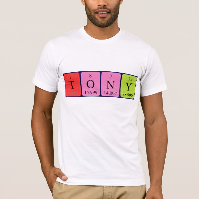 Tony periodic table name shirt (Front)