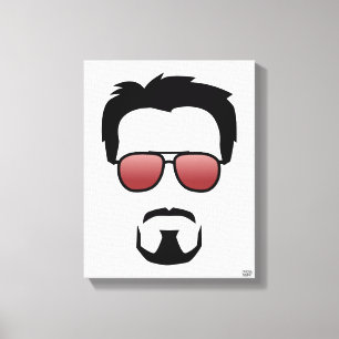 Tony Stark Hairstyle Icon With Aviator Sunglasses Canvas Print