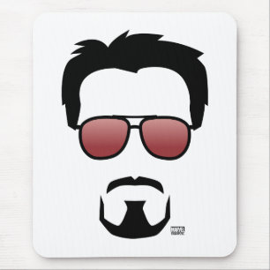Tony Stark Hairstyle Icon With Aviator Sunglasses Mouse Pad