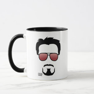 Tony Stark Hairstyle Icon With Aviator Sunglasses Mug