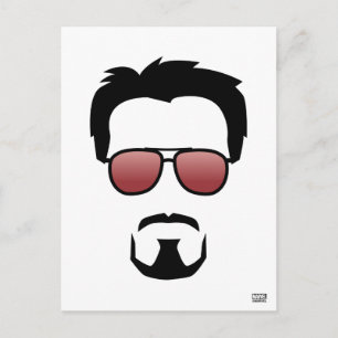 Tony Stark Hairstyle Icon With Aviator Sunglasses Postcard