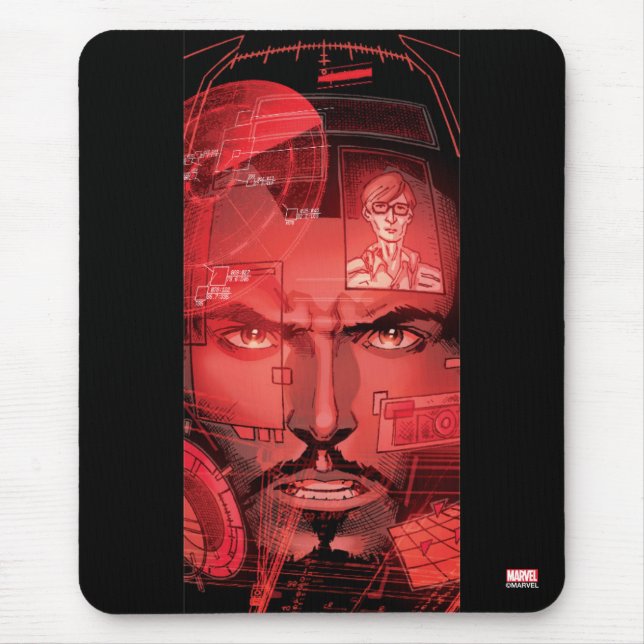 Tony Stark In Iron Man Suit Mouse Pad (Front)