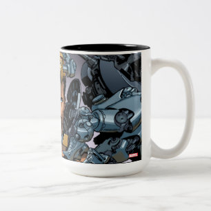 Tony Stark Removing Iron Man Suit Two-Tone Coffee Mug