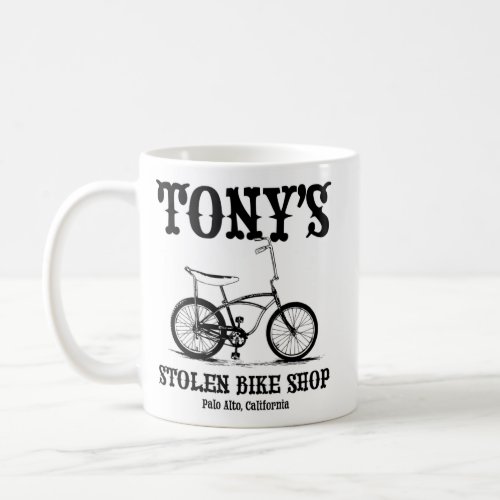 Tonys Stolen Bike Shop 70s Coffee Mug