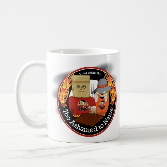 Too Ashamed to Name BBQ Coffee Mug (Left)