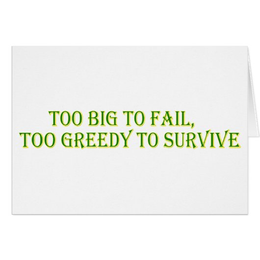 Too big to fail cards (Front Horizontal)