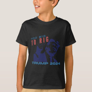 Too Big To Rig Patriotic Stand With Trump 2024 Gif T-Shirt
