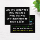 Too Busy? Sizzle Card (Desk)
