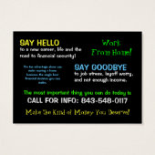 Too Busy? Sizzle Card (Back)