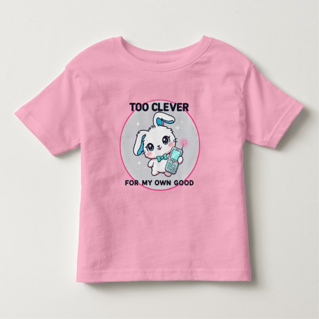 Too Clever Toddler T-shirt (Front)